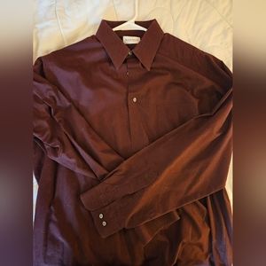 Wine red van huesen dress shirt